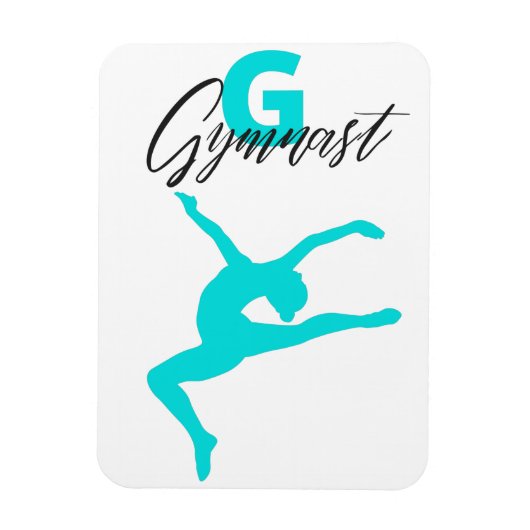 Gymnastik Monogram G ist für Gymnast Magnet (Vertikal)