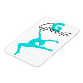 Gymnastik Monogram G ist für Gymnast Magnet (Linke Seite)