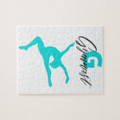 Gymnastik Monogram G ist für Gymnast Puzzle (Horizontal)