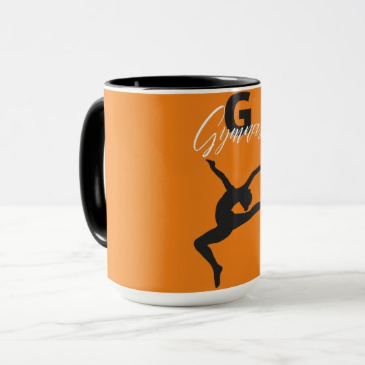 Gymnastik Monogram G ist für Gymnast Tasse (Vorderseite Links)