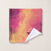 Gymnastik Monogram Name Gold Glitzer Badhandtuch Set (Waschlappen)