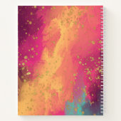 Gymnastik Monogram Name Gold Glitzer Notizblock (Rückseite)