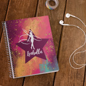 Gymnastik Monogram Name Gold Glitzer Notizblock