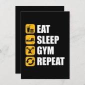 Gymnastik Motivierend Zitat Eat Schlaf Gymnastik W Einladung (Vorne/Hinten)