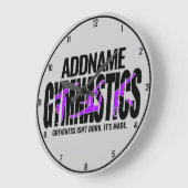 Gymnastik NAME Acrobatic Team Handspring Gymnast Große Wanduhr (Winkel)