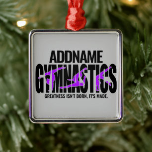 Gymnastik NAME Acrobatic Team Handspring Gymnast Ornament Aus Metall
