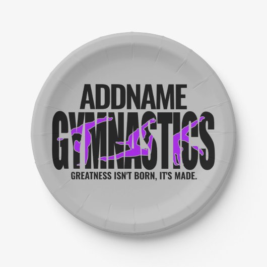 Gymnastik NAME Acrobatic Team Handspring Gymnast Pappteller (Vorderseite)