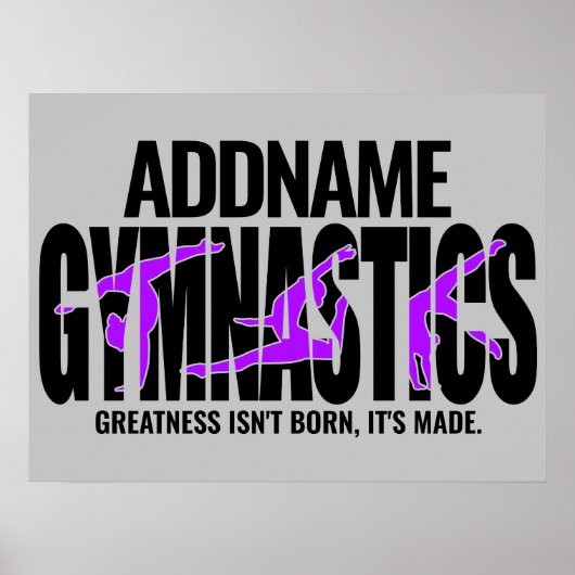 Gymnastik NAME Acrobatic Team Handspring Gymnast Poster (Vorne)