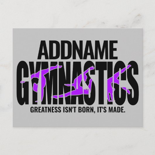 Gymnastik NAME Acrobatic Team Handspring Gymnast Postkarte (Vorderseite)