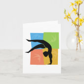 Gymnastik notecards karte (Gelbe Blume)