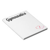 Gymnastik Notepad mit Herz 5.5" x 6" - 40 Seite Notizblock (angewinkelt)