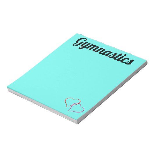 Gymnastik Notepad mit Herz Notizblock (Rotiert)