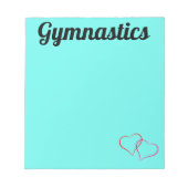 Gymnastik Notepad mit Herz Notizblock (Vorderseite)