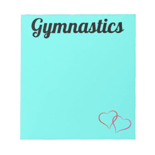 Gymnastik Notepad mit Herz Notizblock