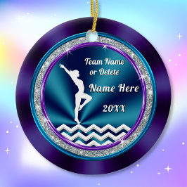 Gymnastik Ornament Hübsch Lila, Aquamarin und weiß