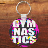Gymnastik Paint Pink Schlüsselanhänger (Vorderseite)