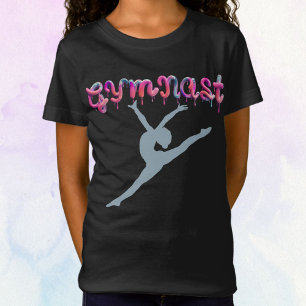 Gymnastik Paint Tropfens Gymnastik Leap T - Shirt