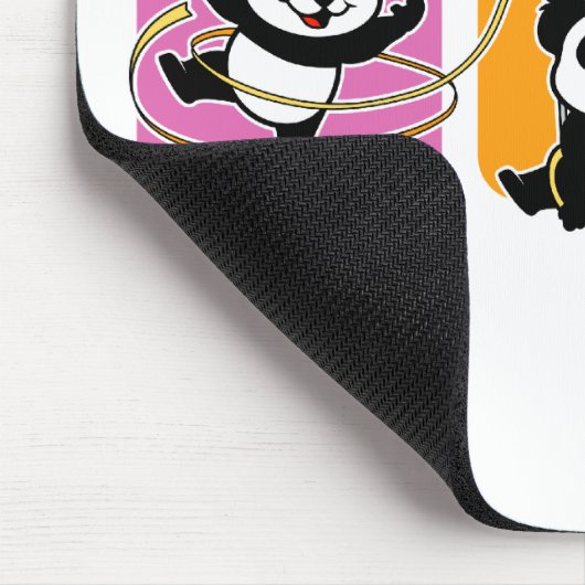 Gymnastik Pandas Mousepad (Ecke)
