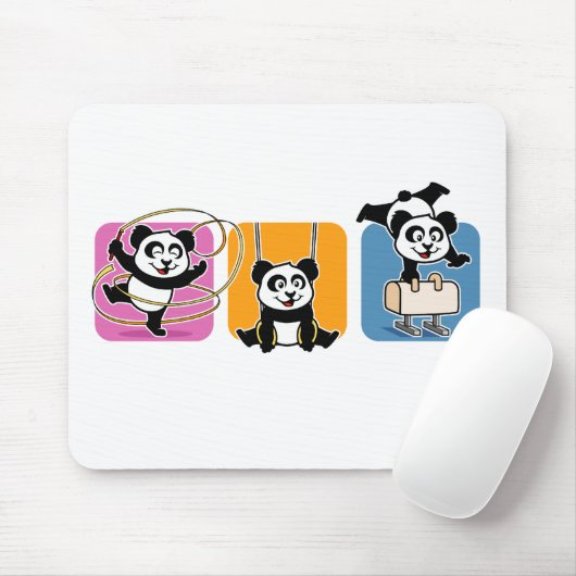 Gymnastik Pandas Mousepad (Mit Mouse)