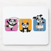 Gymnastik Pandas Mousepad (Vorne)