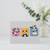 Gymnastik Pandas Postkarte (Stehend Vorderseite)