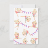 Gymnastik Party Danke Karte (Rückseite)