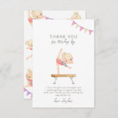 Gymnastik Party Danke Karte (Vorne/Hinten)