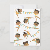 Gymnastik Party Danke Karte (Rückseite)