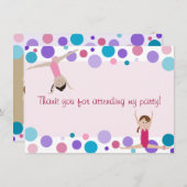 Gymnastik-Party-Ebene danken Ihnen im Aqua und in Dankeskarte (Vorne/Hinten)