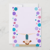 Gymnastik-Party-Ebene danken Ihnen im Aqua und in Einladung (Rückseite)