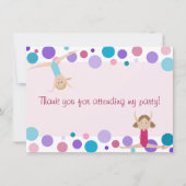 Gymnastik-Party-Ebene danken Ihnen im Aqua und in Einladung (Vorderseite)