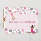 Gymnastik-Party-Ebene danken Ihnen im Rosa und im Dankeskarte (Vorne/Hinten)