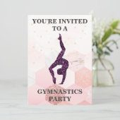Gymnastik Party Einladung (Stehend Vorderseite)