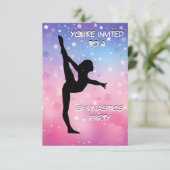 Gymnastik Party Einladung (Stehend Vorderseite)