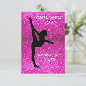 Gymnastik Party Einladung (Stehend Vorderseite)