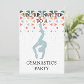 Gymnastik Party Einladung (Stehend Vorderseite)