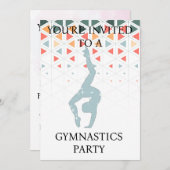 Gymnastik Party Einladung (Vorne/Hinten)