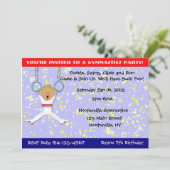 Gymnastik-Party Einladung (Stehend Vorderseite)