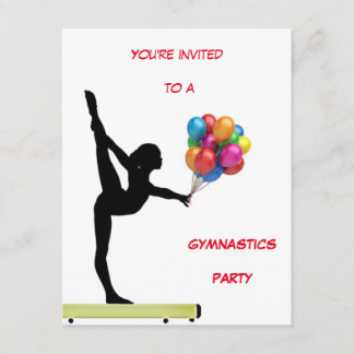 Gymnastik Party Einladung