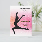 Gymnastik Party Einladung (Stehend Vorderseite)
