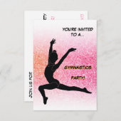 Gymnastik Party Einladung (Vorne/Hinten)