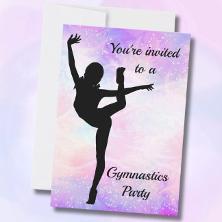 Gymnastik Party Einladung