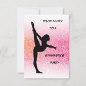 Gymnastik Party Einladung (Vorderseite)