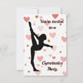 Gymnastik Party Einladung (Vorderseite)