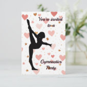 Gymnastik Party Einladung (Stehend Vorderseite)