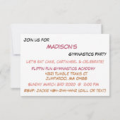 Gymnastik Party Einladung (Rückseite)