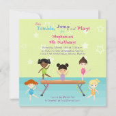 Gymnastik Party Einladung (Vorderseite)