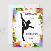 Gymnastik Party Einladung (Vorderseite)