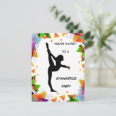 Gymnastik Party Einladung (Stehend Vorderseite)