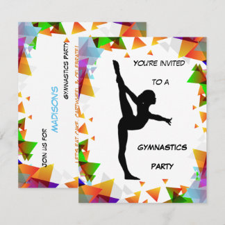Gymnastik Party Einladung